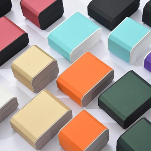 Octagon jewelry boxes with LED light in diverse macaron colors for rings and pendants