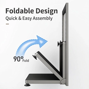 Gunmetal grey multi-layer kitchen rack with 90-degree folding design and anti-slip feet