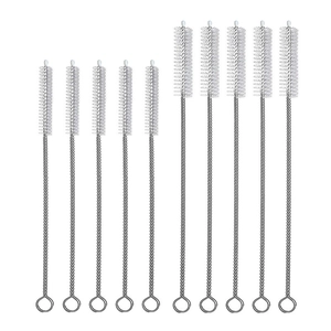 304 Stainless Steel Straw Cleaning Brushes Nylon Flexible Long Handle For Reusable Straws Bottles Pipes Nipple