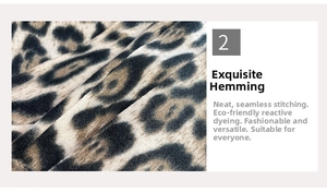 Detail of leopard print scarf showing active dyeing process and neat lockrand edges