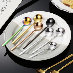 Lot de cuillères à café en acier inoxydable 304 finitions or, argent et or rose