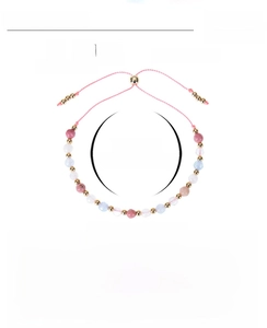 Detail specifications of 4mm faceted natural stone pregnancy bracelet with adjustable cord