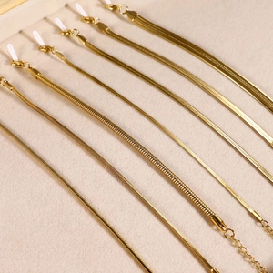 18K gold-plated stainless steel snake chain bracelets in various textures for women