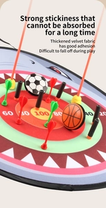 Dettaglio del bersaglio squalo con palline adesive per lo sport indoor e outdoor