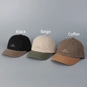 Three-color minimalist baseball caps featuring Peaceful embroidery and cartoon car patterns