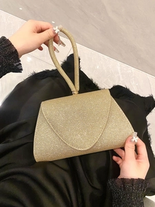 Elegant Sequin Evening Bag For Women Luxury Glitter Handbag With Metal Chain Handle Wedding Party Banquet Clutch