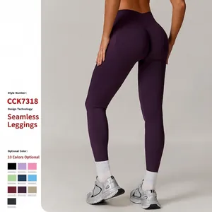 Women's Seamless High Waisted Yoga Leggings Tummy Control Butt Lifting Gym Trousers Stretch Workout Tight Running Pants