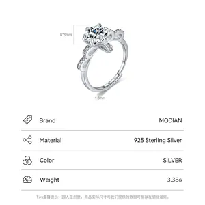 Luxurious S925 sterling silver crown ring featuring an 8x8mm sparkling zircon center stone