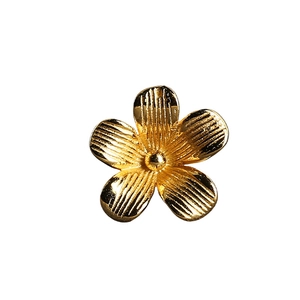 Exquisite S925 sterling silver gold-plated five-petal flower jewelry accessory for DIY