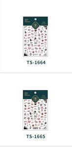 Detail of 5D Halloween embossed nail stickers with ghost and pumpkin patterns TS-1664 TS-1665