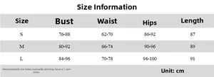 Detailed size guide table with measurements for sexy mesh halter bodycon dress