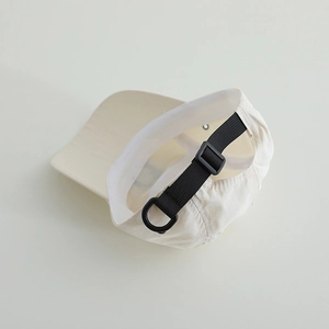 Quick-dry outdoor sun hat featuring adjustable nylon strap with D-ring buckle detail