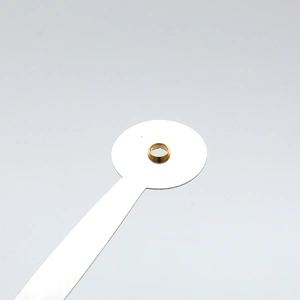 Polished gold aluminum clock hands for watch repair, set of metal minute and hour hands