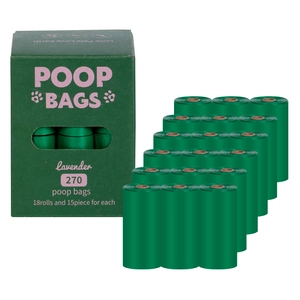 Lavender scented biodegradable dog poop bags 270 count 18 rolls product detail view