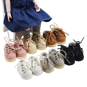 Lace-up canvas sneakers for 15-20cm plush dolls and BJD figures in various colors