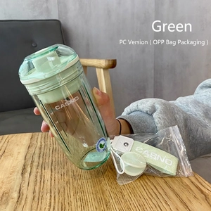 Shaker fitness vert portable avec tamis de mélange et lanière pour protéines et sport