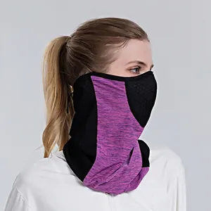 Breathable cooling summer sun protection face mask with mesh vents for cycling and outdoor
