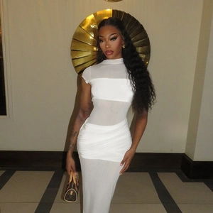 Sexy white slim-fit short sleeve dress with sheer mesh panels and bodycon design