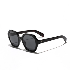 Retro Polygon Large Frame Sunglasses UV400 Protection Fashion Polygon Sun Glasses For Women Men Daily Outdoor Eyewear