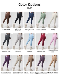 Matrix-weergave van 15 verschillende kleuren voor yoga-leggings met hoge taille en sneldrogend