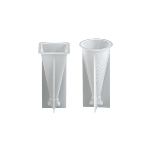 Set of conical silicone molds with star and round tops for DIY aromatherapy candles