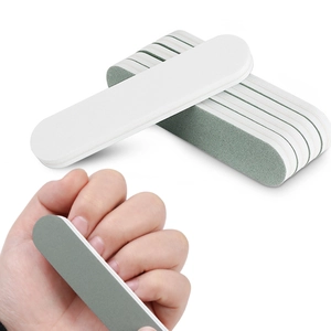 Double-sided nail buffer sponge block for professional manicure filing and polishing
