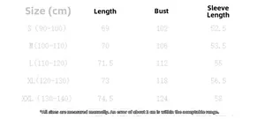 Size guide with detailed length, bust, and sleeve measurements for casual women's blazer