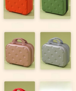 Detailed color selection for 14-inch mini hardshell suitcase with diamond texture