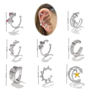 Tabella taglie dettagliata per ear cuff a stella vintage con dimensioni in zirconi