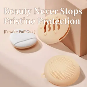 Silicone Makeup Sponge Holder Portable Breathable Powder Puff Storage Case With Vents Travel Cosmetic Beauty Tools