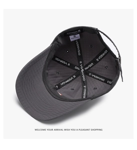 Detailed interior of dry-fit plaid baseball cap with reinforced stitching and logo label