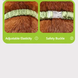 Dettaglio dei pantaloni per cani con fascia elastica regolabile e fibbia di sicurezza
