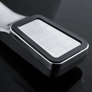 High pressure shower head with 300 holes and chrome stainless steel panel surface