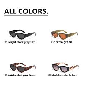 Retro oversized cat-eye sunglasses collection in four stylish colors for men and women