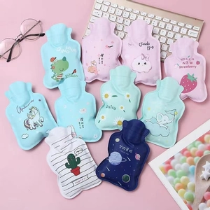 Mini Hot Water Bottle PVC Cartoon Printed Small Hand Warmer For Belly Back Heat Therapy Winter Portable Leakproof