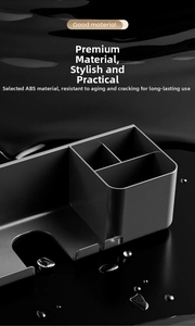 Detail of durable grey ABS wall-mounted hair dryer holder with high crack resistance