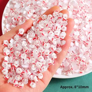 Miniature Santa Claus resin charms 8x10mm size for DIY crafts and festive nail art