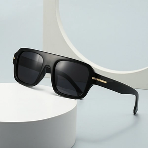 Modern Retro Square Sunglasses For Men Women PC Frame TAC Lens UV400 Protection Metal Trim Fashion INS Style Sun Glasses