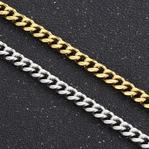 Classic gold and silver cuban link chains for men with a polished hip hop finish