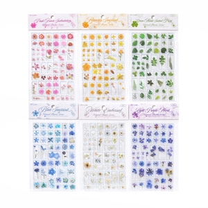 3D acrylic botanical sticker set with floral designs for DIY scrapbooking decoration