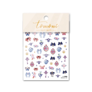 Stickers ongles 5D avec cœurs roses et éléments punk, modèle exclusif to 1850