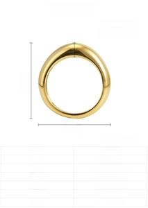 Spécifications détaillées de taille pour une bague en acier inoxydable doré 5mm
