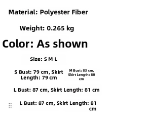 Größentabelle für rückenfreies Neckholder-Kleid mit Maßen in S, M, L in Zentimetern