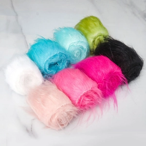 Colorful faux rabbit fur strips in multiple shades for DIY crafts and Christmas decor