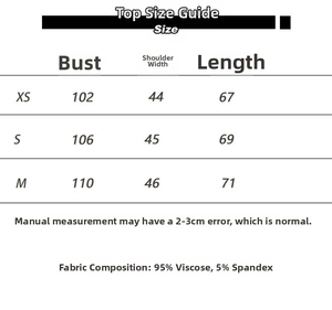 Size guide for women's BF style loungewear set including measurements and fabric details