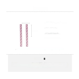 Detailed spec chart of geometric tassel earrings with size 12.5cm and material specs