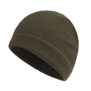 Olive green fleece cycling skull cap for outdoor warmth and winter sports gear