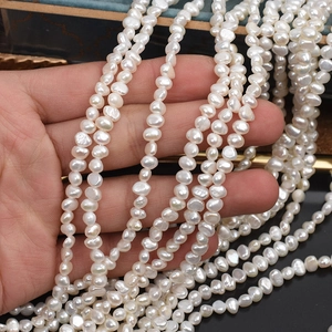 Natural Freshwater Pearl Beads Baroque Irregular Smooth Side Hole Loose Beads For DIY Jewelry Making Accessories Women Gift