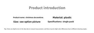 Detailed list of product specifications for the Christmas candy tree ornament