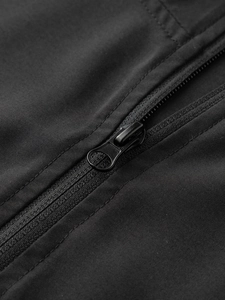 Herrenjacke mit Kontrastnähten, Stehkragen und hochwertigem Reißverschluss-Detail in Schwarz